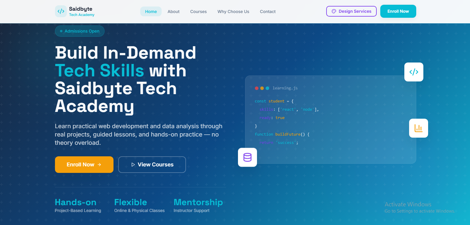 Business Website preview